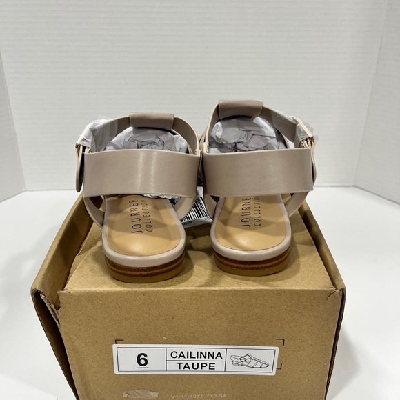 Journee Collection Womens Cailinna Ankle‎ Strap Flat Sandals 6M - Picture 5 of 6